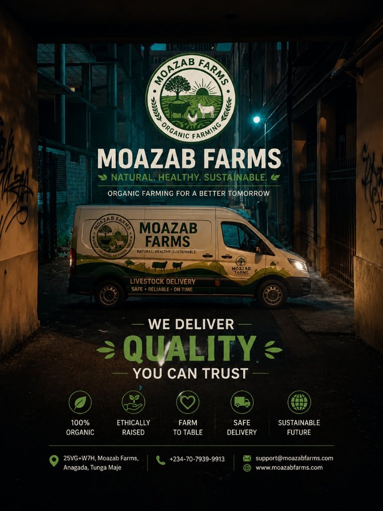 Moazab Farms Delivery Van Poster